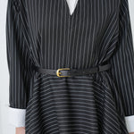 Aurelia Sculpt Dress by Lumina Eligma – luxury merino wool sculpted dress with architectural silhouette