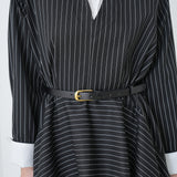 Aurelia Sculpt Dress by Lumina Eligma – luxury merino wool sculpted dress with architectural silhouette