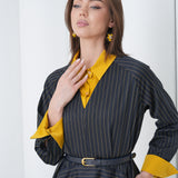 Aurelia Sculpt Dress by Lumina Eligma – luxury merino wool sculpted dress with architectural silhouette