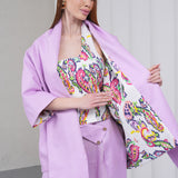 The Duality Linen Reversible Jacket - Lavender Paisley