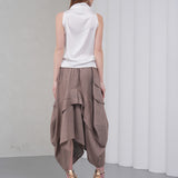 The Collar Linen Skirt - Vizon