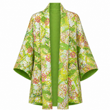 The Duality Linen Reversible Jacket - Green Floral
