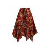 Bohemian Midi Skirt - Floral Pattern