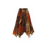 Bohemian Midi Skirt - Orange Babylon