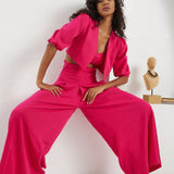 The Palazzo Jacket - Fuchsia