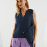 The Fibonacci Shirt - Reversible Navy & Lilac