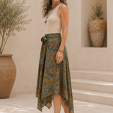 Bohemian Midi Skirt - Paisley Pattern