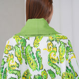 The Duality Linen Reversible Jacket - Green Paisley