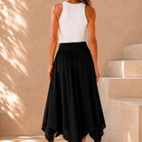 Bohemian Midi Skirt - Black