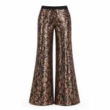 Ember Flare Sequin Pants - Black