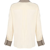 Silk Shirt Sleeves - Cream Line