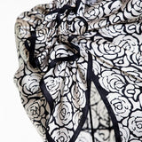 Square Silk Big Size Scarf 90x90 - White Roses