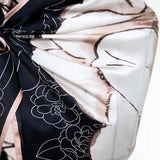 Square Silk Big Size Scarf 90x90 - White Rose