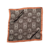 Square Silk Bandana 50cmx50cm - Copper Symmetry