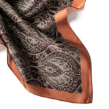 Square Silk Bandana 50cmx50cm - Copper Symmetry