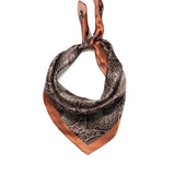 Square Silk Bandana 50cmx50cm - Copper Symmetry
