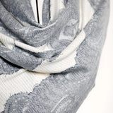 Knitted Mo-shmere Paisley Layers - Navy