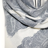 Knitted Mo-shmere Paisley Layers - Navy