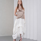 The Collar Linen Skirt - White