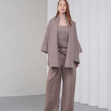 The Duality Linen Jacket - Coffee