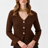 The Sculpted V-Neck Cardigan
