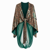 Lumiere Sequin Kaftan - Emerald