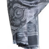 Modal Silk Scarves - Dual Tulip Silver