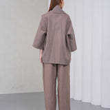 The Duality Linen Jacket - Coffee