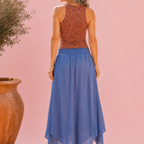 Crinckle FreeSize Skirt - Indigo