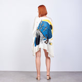 Short Kimono Pareo Mulberry Silk - Kandinsky Little Worlds 2