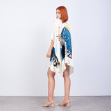 Short Kimono Pareo Mulberry Silk - Kandinsky Little Worlds 2