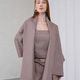 The Duality Linen Jacket - Coffee