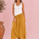 Crinckle FreeSize Skirt - Yellow