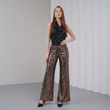 Ember Flare Sequin Pants - Black