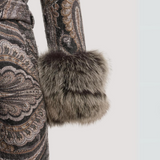 Merino Felt Fox Full Fur Coat - Endo Gray