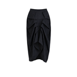 The Vanguard Skirt - Black & White Stripes