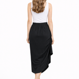 The Vanguard Skirt - Black & White Stripes