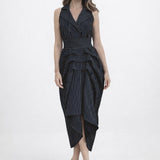 The Tuxedo Dress - Black & White Stripes