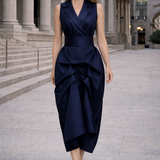 The Tuxedo Dress - Navy