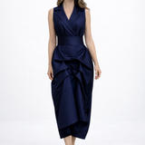 The Tuxedo Dress - Navy