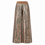 Ember Flare Sequin Pants - Emerald
