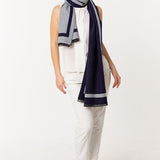 Simply Reversible Mo-shmere Rectangle Scarf - Navy