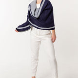 Simply Reversible Mo-shmere Rectangle Scarf - Navy