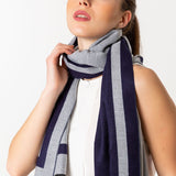 Simply Reversible Mo-shmere Rectangle Scarf - Navy
