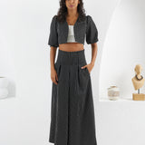 The Palazzo Pants - Black & White Stripes