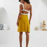 The Curve Skirt - Mustard Gold