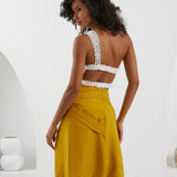 The Curve Skirt - Mustard Gold