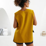 The Peak Shirt - Reversible Navy & Gold Stripes