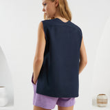The Peak Shirt - Reversible Navy Lilac