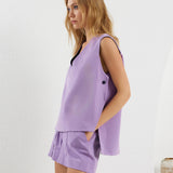 The Peak Shirt - Reversible Navy Lilac